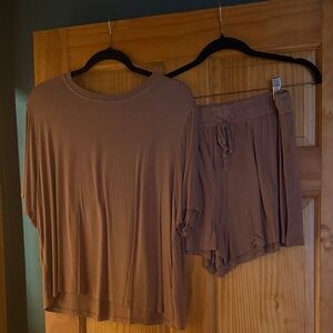 Nuuds pajama short set - Cinnamon